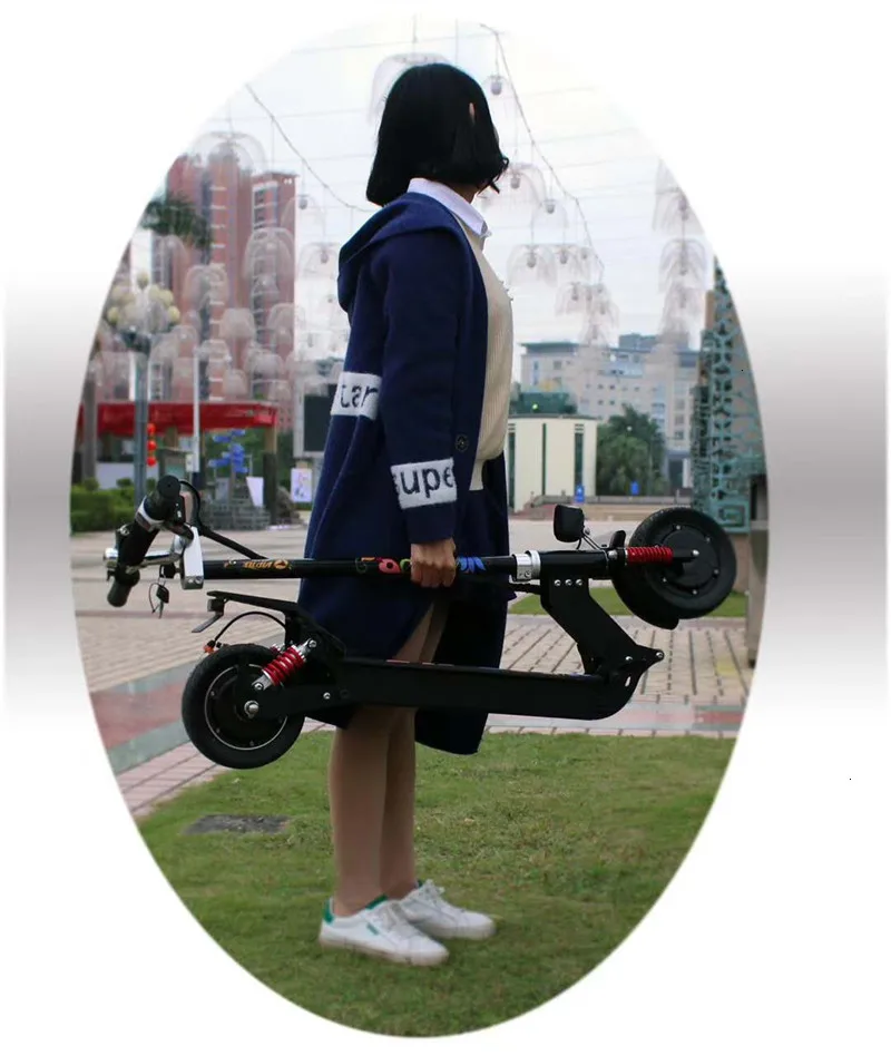 Daibot Folding Electric Bike Adults 2 Wheels Electric Scooters Electric Scooter Seat With Double SuspensionBrake System (14)