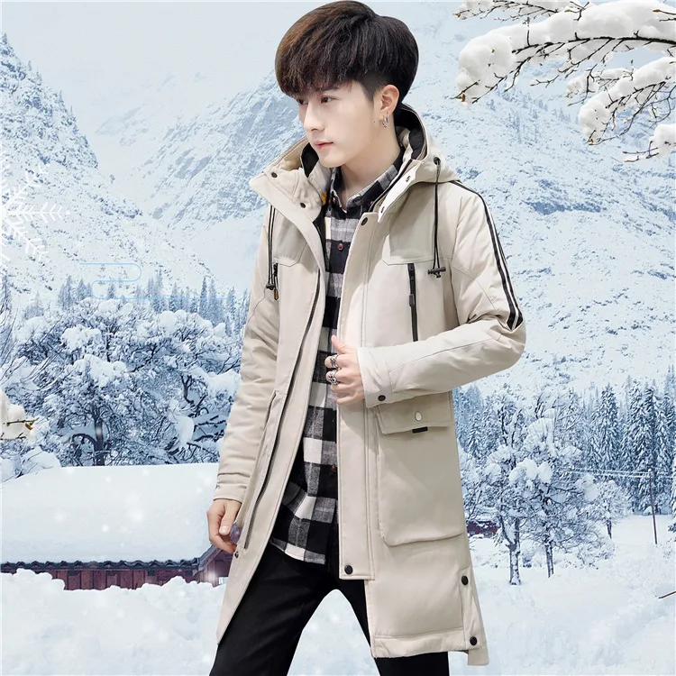 1877 Повседневная рабочая одежда в Корейском стиле для подростков, приталенная одежда с хлопковой подкладкой, толстое Трендовое красивое хлопковое пальто с несколькими карманами для мужчин