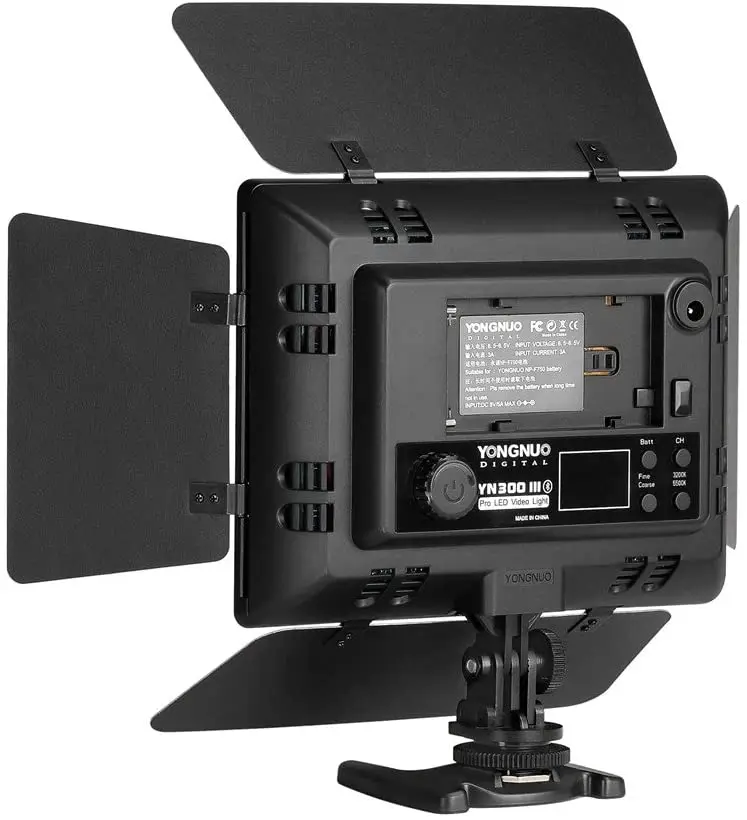YongNuo YN300 III YN300III 3200k-5500K CRI95 Camera Photo LED Video Light Optional with AC Power Adapter NP750 Battery Stand KIT 5