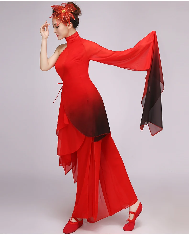 Новинка 2019 года Женские Длинные воды одежда с длинным рукавом блёстки классический китайский танец девушка dunhuang летающие танцевальные
