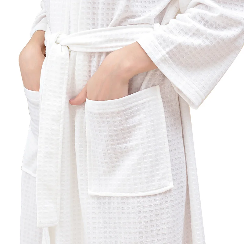 Летний модный Вафельный Халат для влюбленных, женский халат, кимоно, банный халат размера плюс, сексуальный халат, халаты для подружки невесты