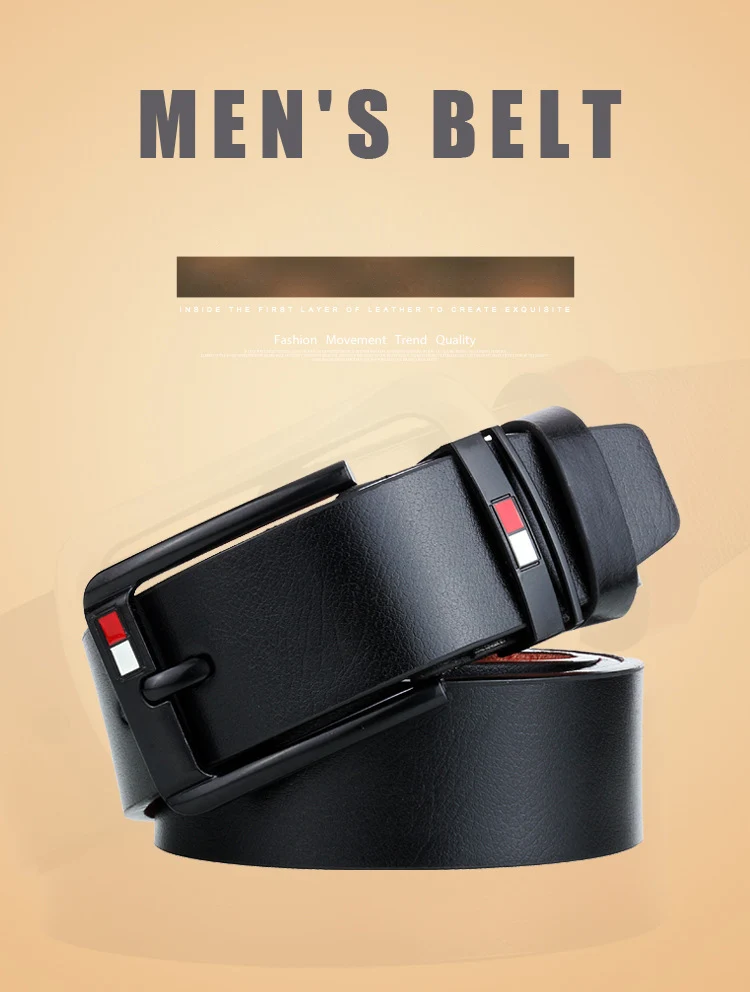 Hot High Quality Leather Belt Men New Business Belts For Men Pin Buckle Fancy Vintage Designer Belt Fashion Waist Belt Male