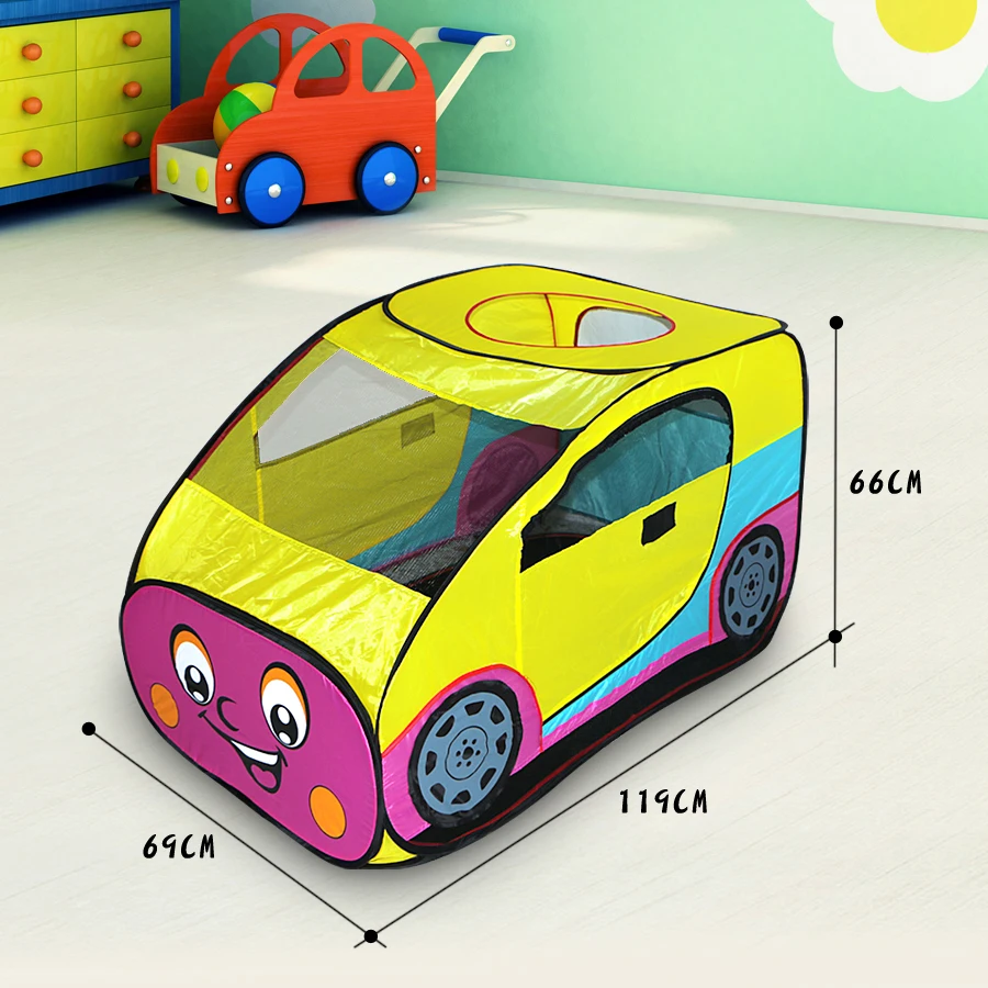 Складной всплывающий автомобиль ролевые игровые домики, открытый и Крытый мультфильм автомобиль играть палатка игрушки лучший рождественский подарок для детей