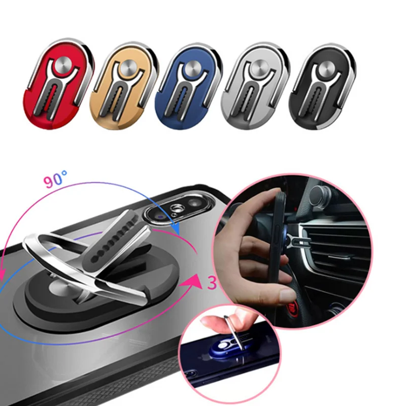 

2 In 1 Universal Multi-function Car Phone Holder Stand 360 Degree Finger Ring Holder Car Phone Mount Stand Air Vent For iPhone X