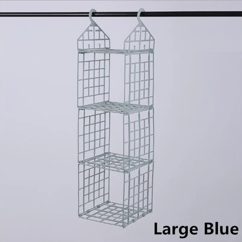 Blue L Вешалка для одежды, шкаф, органайзер, корзина, крючки, полка, интерьер, шкаф, вешалка, корзина, сумка для хранения, штаны, галстук, вешалка, крючки, полка - Цвет: Blue L