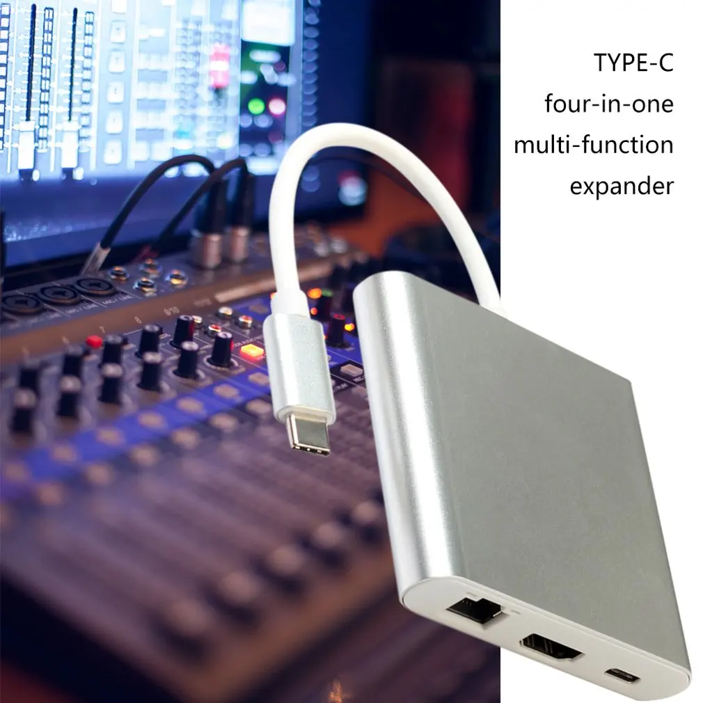 Тип-c к Hdmi 4 K конвертер 4 Rj45 Usb 3,0 Usb 3,1 в 1 Usb-C многофункциональный удлинитель usb-хаб 3,1 для Macbook Hdtv Chromebook