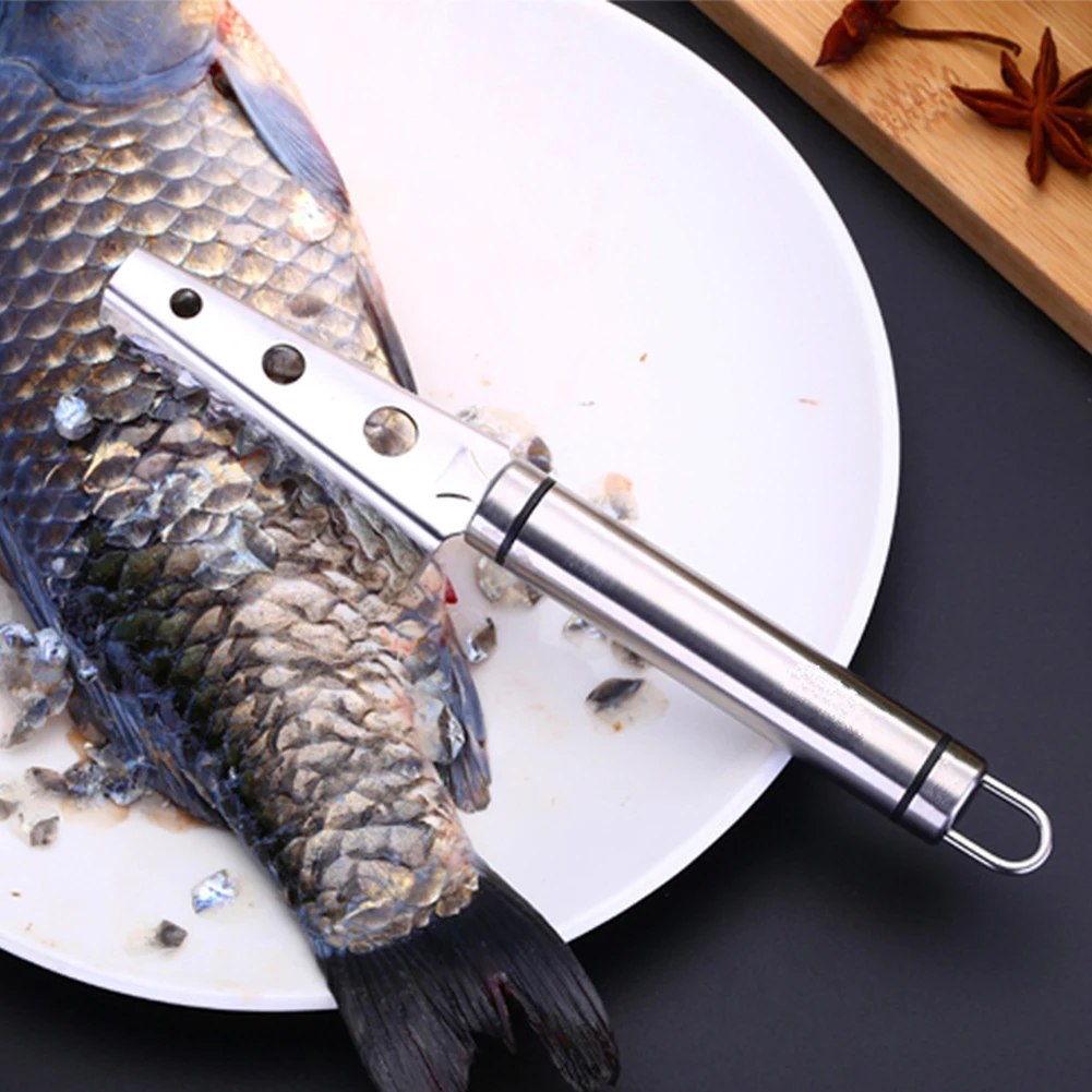 Fish Scraper Sawtooth Peeler Kitchen Skin Cleaning Brush Accessories Flying Stainless Steel Scaler Cooking Tools