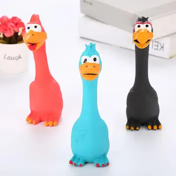 

Cartoon Latex Chicken Squeeze Screaming Soft Dog Chew Playing Toy Squeak Squeaker Chew Gift Creative Pet Dogs Toys