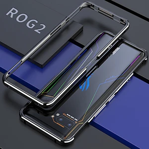 Черный ROG Phone II алюминиевая рамка магнит защитный чехол для Asus ROG Phone II металлический бампер чехол для ASUS ROG Phone2 бампер чехол - Цвет: Черный