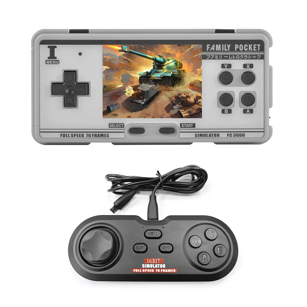 NEW FC3000 V2 IPS Screen Handheld Game Console Video Gaming Console with 4000+ Retro Games 10 Simulator Pocket Game Player