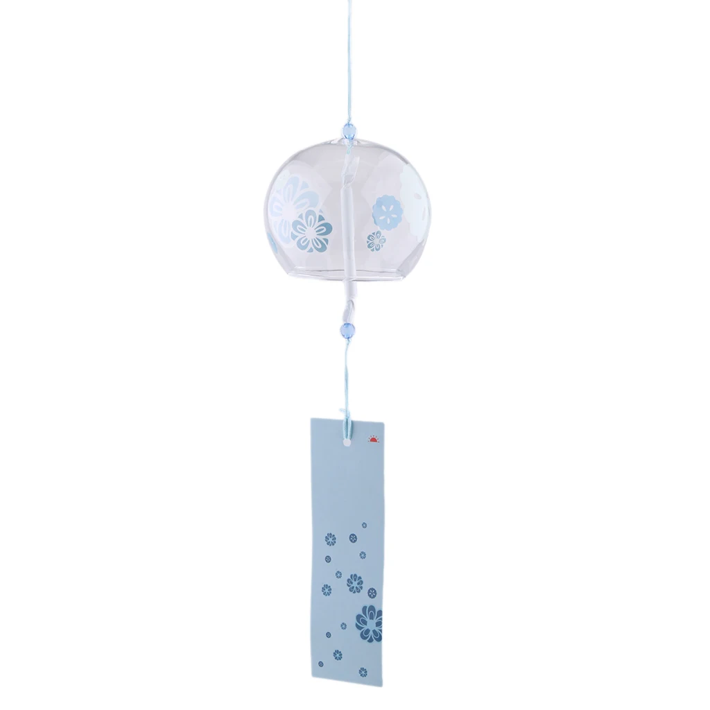 Japanese Culuture Glass Wind Bell Furin Wind Chimes Home Hanging Decor