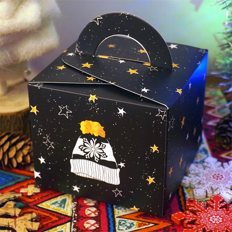Ночное небо рождественские коробки для конфет подарочные пакеты портативные Рождественские украшения Рождественские вечерние коробки