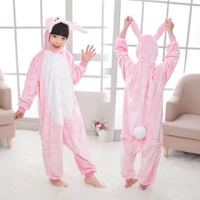 Пижамы кигуруми с единорогом и стежком; детские пижамы с пандой для мальчиков и девочек; Пижама для малышей; комбинезоны; зимняя одежда для сна - Цвет: Многоцветный
