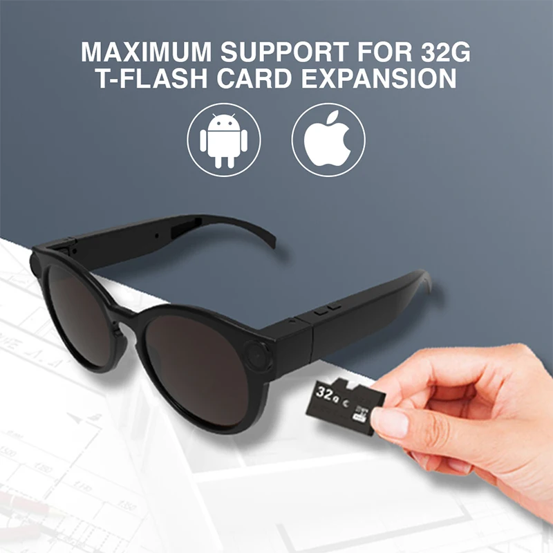 2020 New Smart HD 1080P WiFi Video Glasses