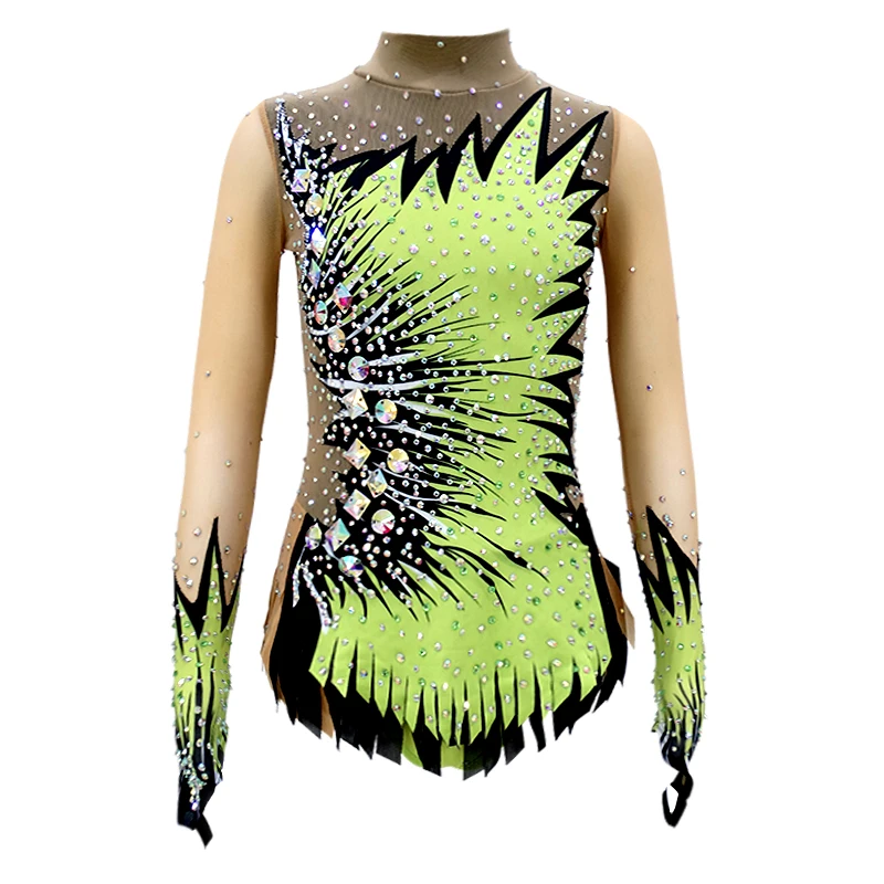 PROD 1005003378052041 LIUHUO Womens Performance Rhythmic Gymnastics
Leotards with Rhinestone Girls Dance Wear for Competition Ballet Costume