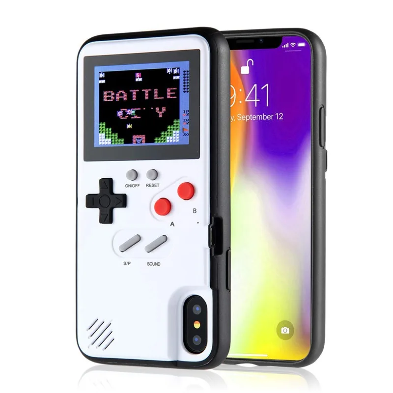 

HotRetro Classic Full Color Display Game Phone Case For Iphone 6 7 8 Plus Tpu Frame Gameboy Coque For Iphone X Max r Funda Capa