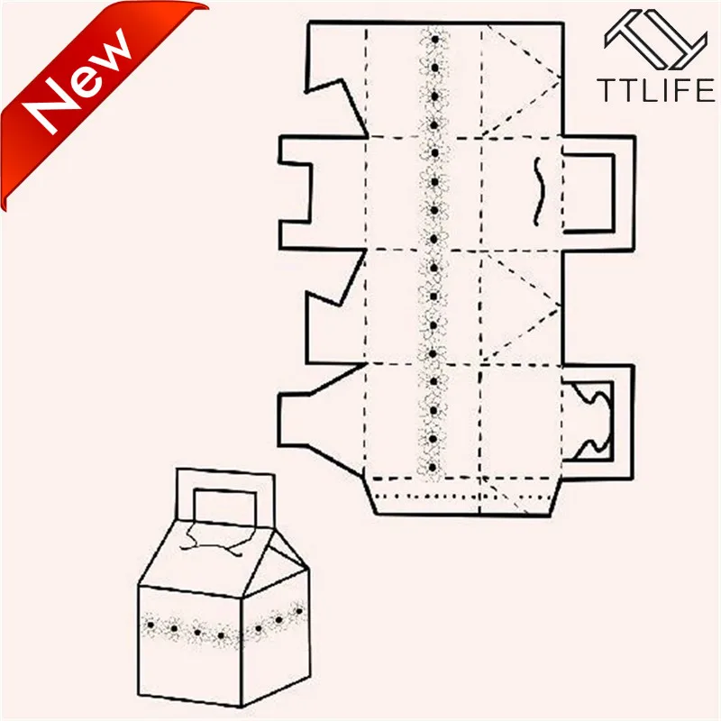 

Christmas Gift Box Candy Bag Metal Cutting Mold Birthday Wedding Decoration Greeting Card Paper Embossing Folder Mold Metal Die