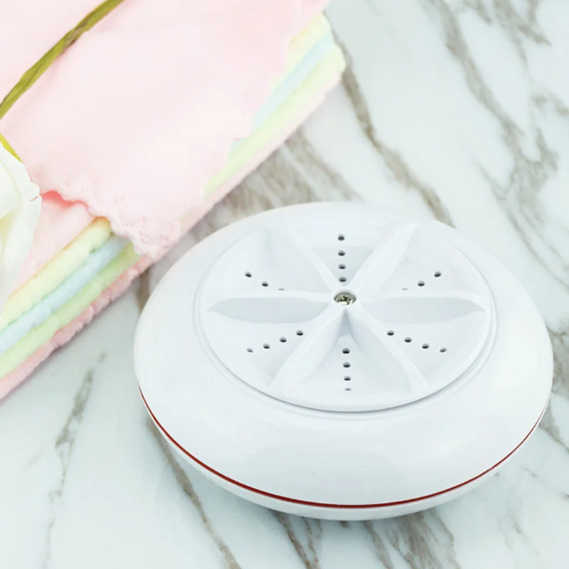 Portable Washing Machine Home Travel Ultrasonic Laundry Garments Cleaner Bathroom BJStore - Цвет: Красный
