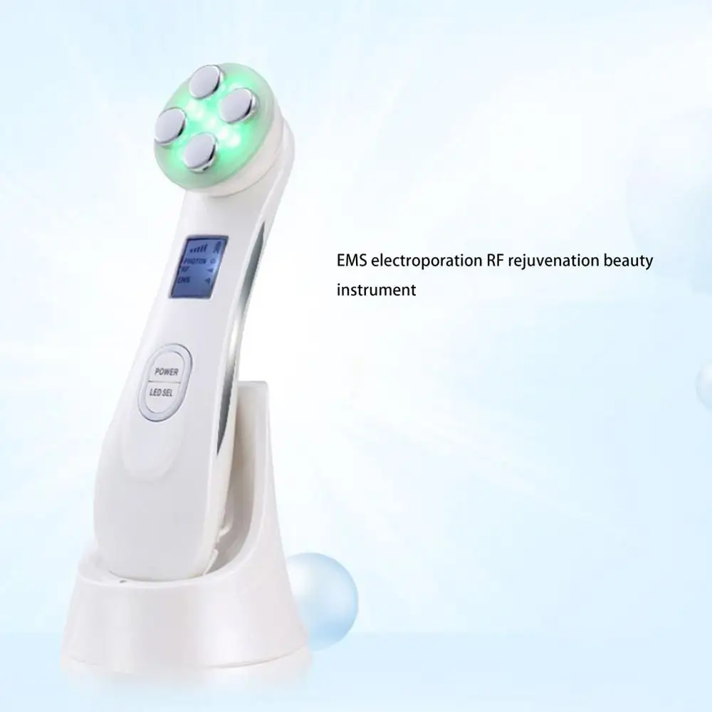  6 in 1 Face Photon RF Radio Frequency EMS Mesotherapy Led Light Therapy Microcurrent Ultrasonic Vib