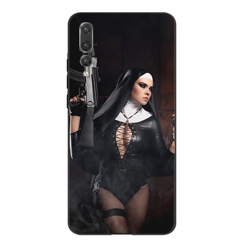 Мобильный Силиконовый чехол для телефона для Honor Note 10 View 20 6A 7A 7C 7X8 8X 8C 9X9 Lite Pro Cover Funny Sister Nun сексуальная сумка для девочек - Цвет: B2