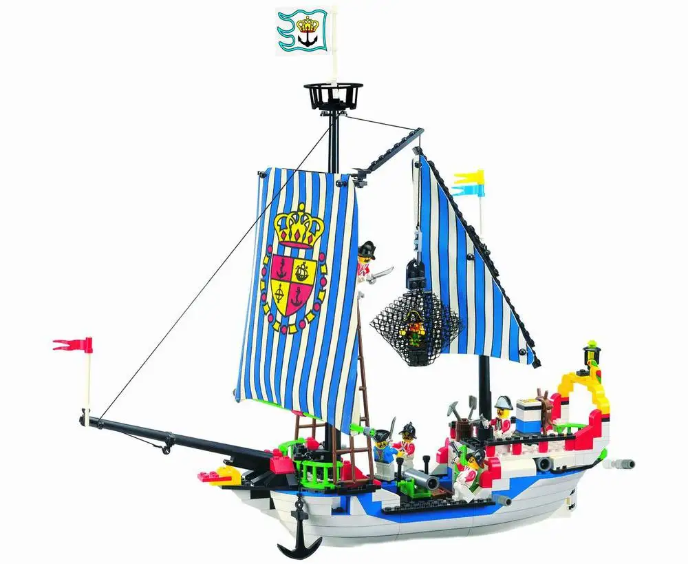 

Enlighten Pirate Series Pirate Ship Royal Warship Model Building Blocks DIY Toys for Children Compatible Legoinglys Blocks