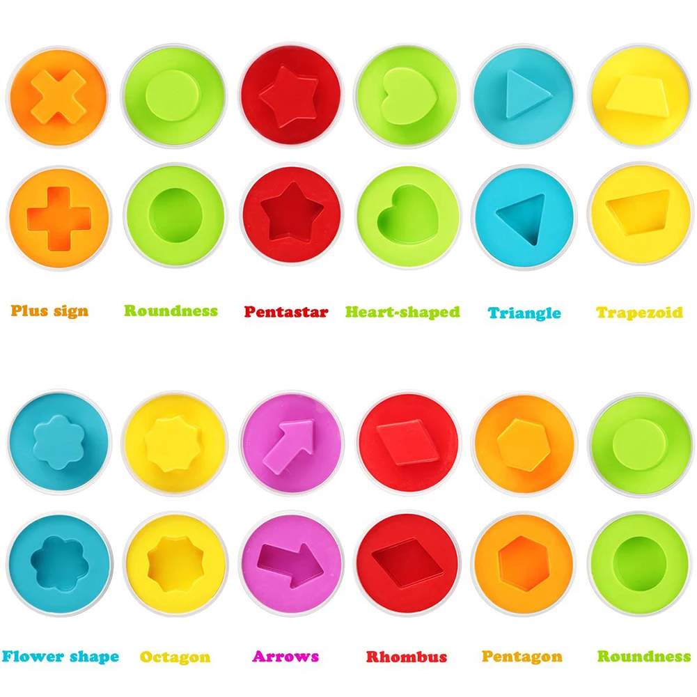 12 шт. Детские соответствующие имитирующие яйца игрушки формы цвета количество сортировщик Обучающие Детские игрушки красочные