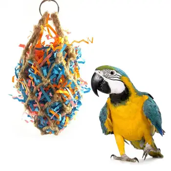 

Bird Toy Parrot Budgie Parakeet Cockatiel Conure Lovebird Finch Canary Cockatoo Jute Paper Strips Bird Chew Pet Toys Supplies
