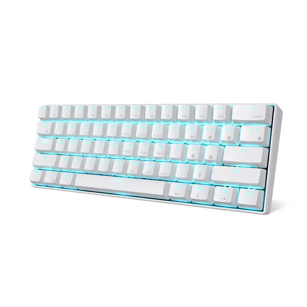 Billige RK ROYAL FLICKSCHUSTEREI RK61 Drahtlose Mechanische Gaming Tastatur 61 Schlüssel Multi Gerät Blau Schalter LED Backlit Akku