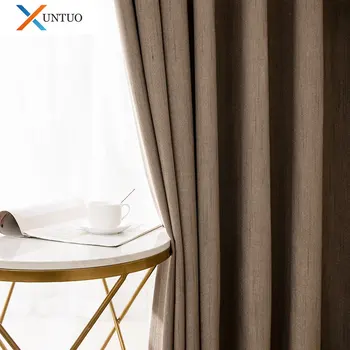 

Modern Blackout Curtains For Living Room Bedroom Window Treatment Blinds Finished Drapes Solid Color Curtains Cortinas