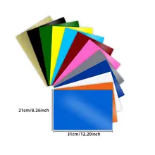 SUNICE 11 видов цветов пакет вместе глянцевая пленка с надписью дизайн DIY Ткань T-shitrt самоклеющиеся виниловые украшения чашки мешок 21 см X 30 см