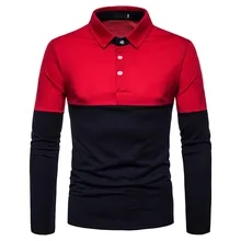 Хит, Мужская рубашка поло, брендовая, мужская, с длинным рукавом, модная, повседневная, тонкая, черная, с вышивкой, узкое поло, трикотаж для мужчин