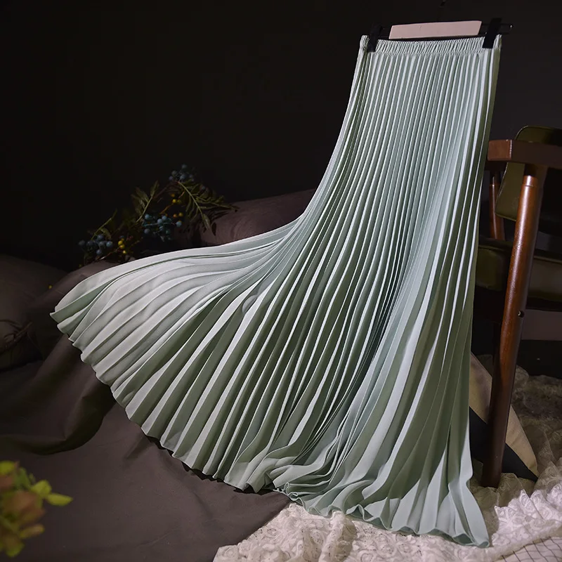 Женская плиссированная юбка с высокой талией в винтажном стиле | одежда