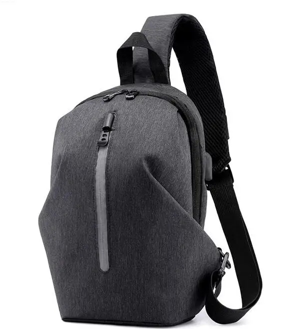 Fashion new shoulder chest bag men's small backpack reflective anti-splashing Oxford cloth slung business pockets