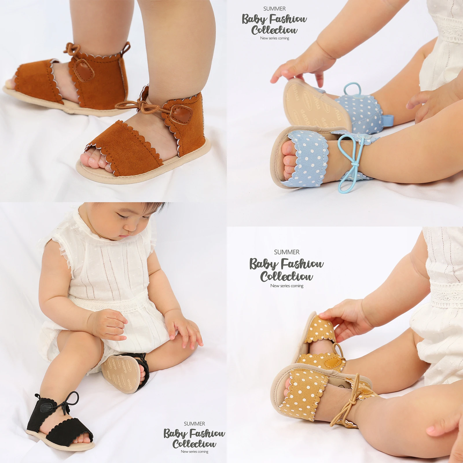 Toddler Baby Girls Bow Polka Dot Sandals Party Princess Sandals Summer Beach Shoes Infant Baby Girl Shoes