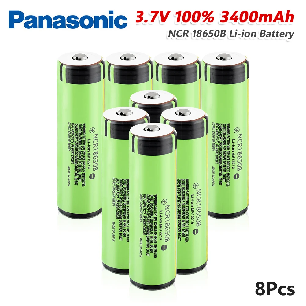 Литий ионный аккумулятор Panasonic 1/2/4/6/8/10x 3 7 в 3400 мАч|Перезаряжаемые батареи| |