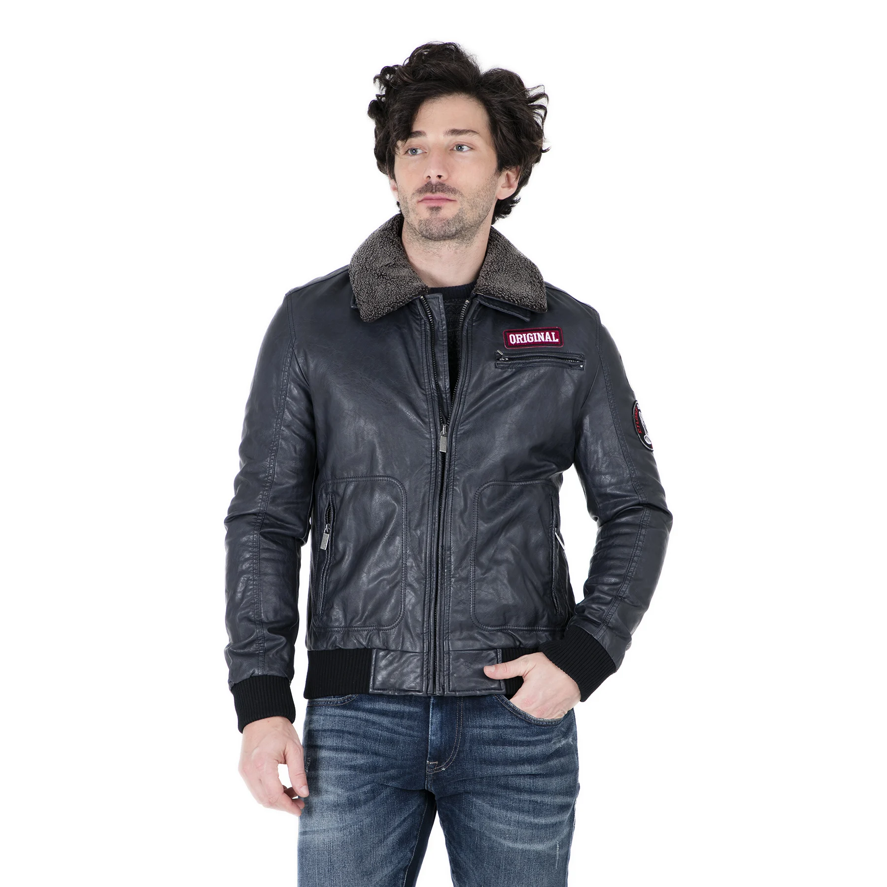Pierre Cardin Faux Leather Jacket MEN 'S LEATHER JACKET LSE0003A -  AliExpress Men's Clothing