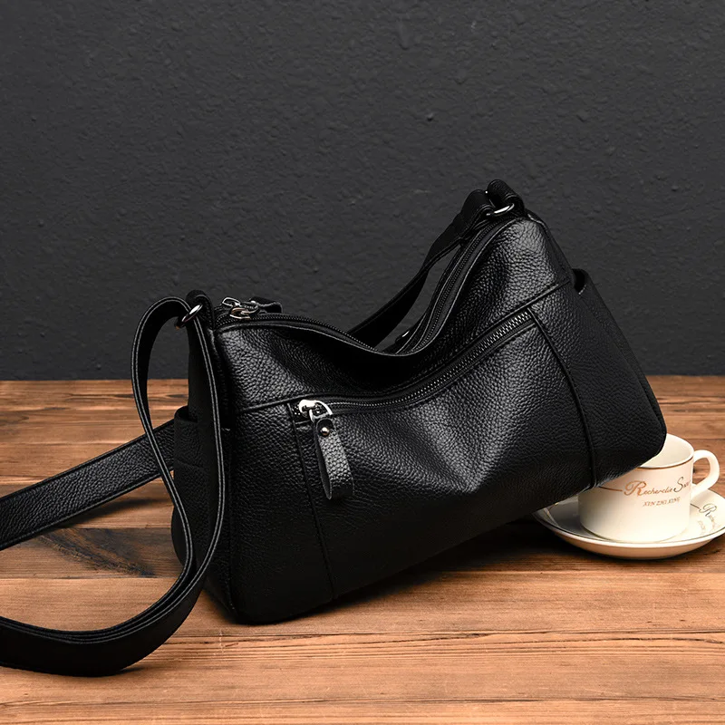 

2019 New Style Spring And Summer Korean-style Portable Shoulder Bag Simple Middle-aged WOMEN'S Leather Bags Shoulder Mommy Bag