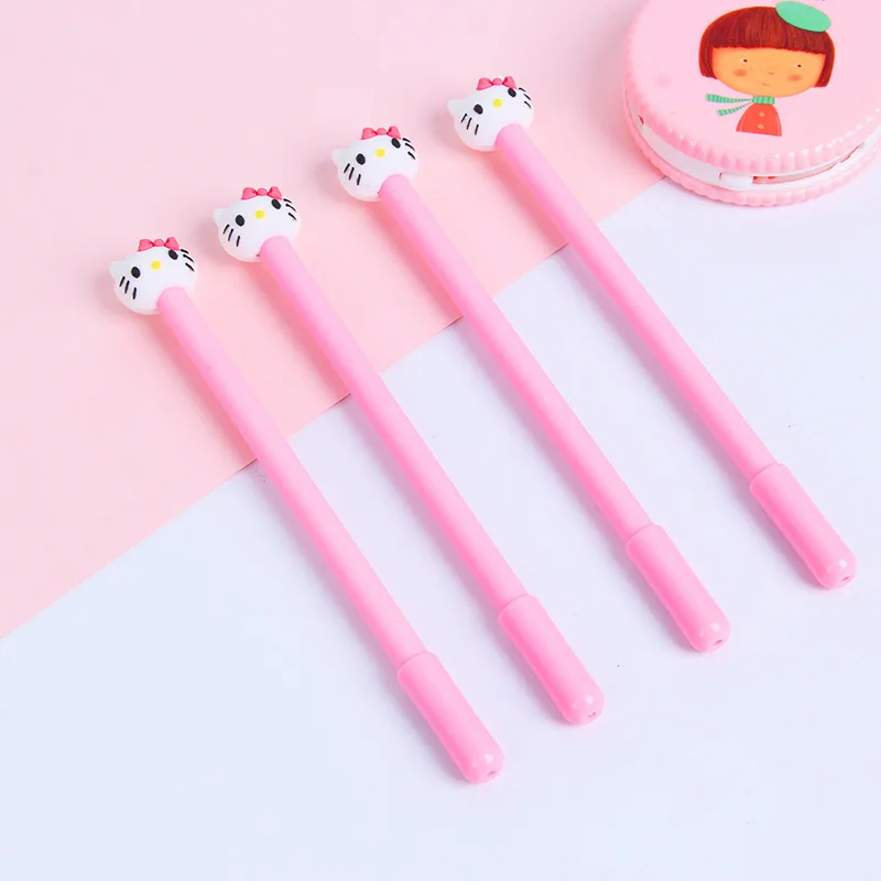 

2019 New Hello Kitty Ballpoint Pen Colorful Creative Cartoon Ink Black Tools Student Writing Office Stationery