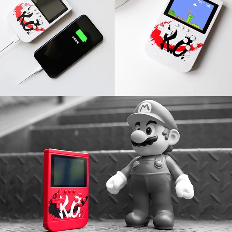 Встроенный 300 игр 1000Mah аккумулятор игровой плеер 3 дюйма цветной Lcd Ретро портативная игровая консоль + геймпад 2 проигрывателя