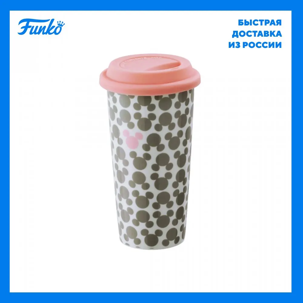 Кружка керамическая Funko Disney Classic Mickey Summer Block Print Lidded Mug UT-DI06217 | Дом и сад