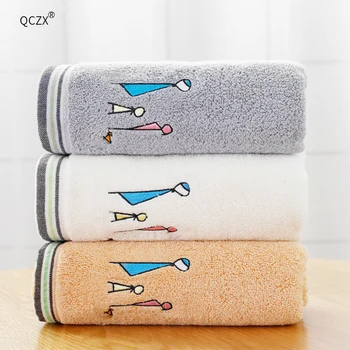 

QCZX Soft WashTowel 100 % Cotton White Towels Super Soft Quickly Dry Adult Kids Bath Towel For Bathroom Sports towel D40