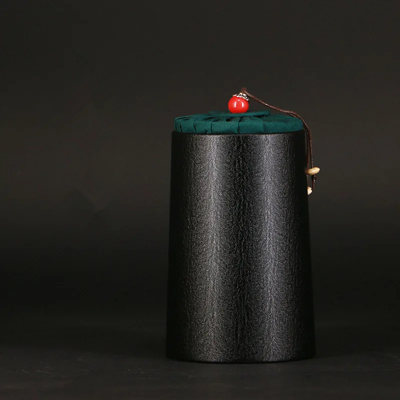 Cone Tea Jars Coffee Sugar Candy Storage Spices Box Cloth Cover Iron Can Metal 125g Sealed Cookie Cans | Дом и сад