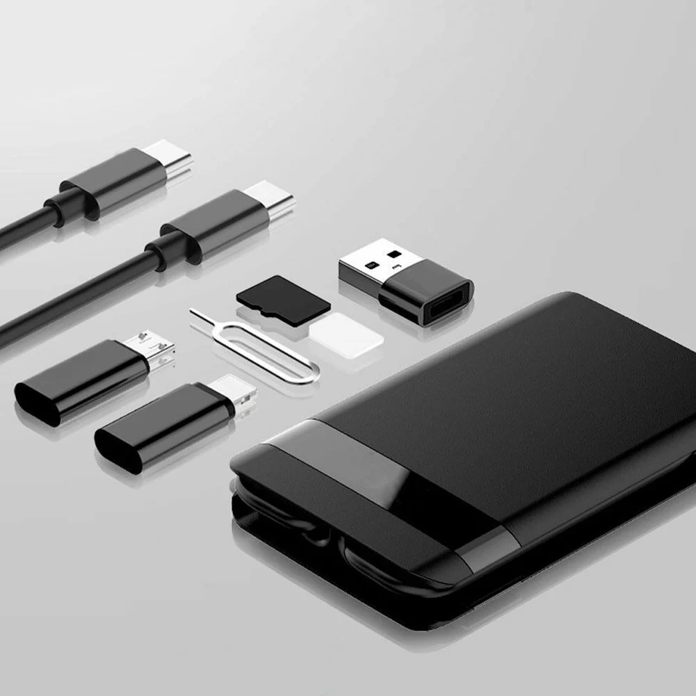 Светодиодный usb-интерфейс для путешествий, кабель для передачи данных, универсальный адаптер для карт памяти, для хранения карт, Тип C, разъем для электроники, многофункциональный