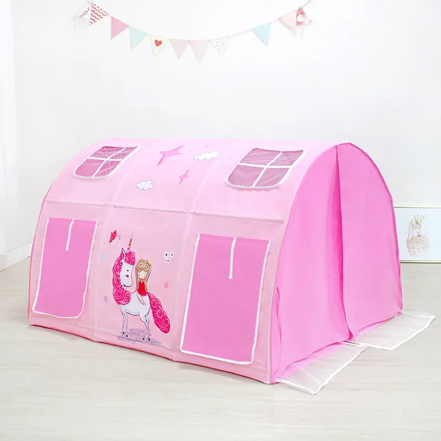 Play Unicorn Tent Toy Portable Foldable Ball Pool Pit Indoor Outdoor Simulation House Sea Castle Tent House Hut Gifts Toys Kids 2