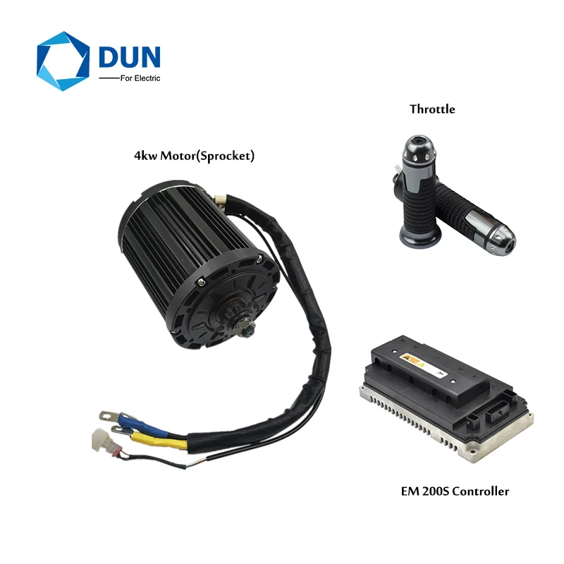 QS 100kmh Peak 7500W QS138 90H 4KW Mid Drive Motor With EM200S Controller Powertrain for Offroad Dirtbike Electric Motorcycle