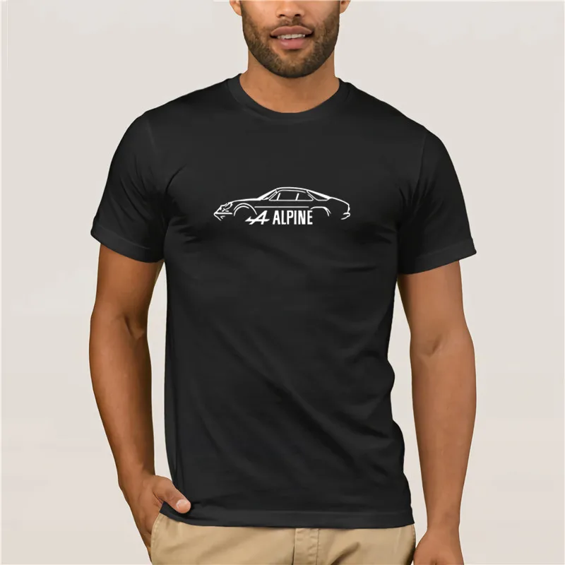 Мужские с принтом Футболки коротким рукавом тренд модные летние Paried Renault Alpine Graphic
