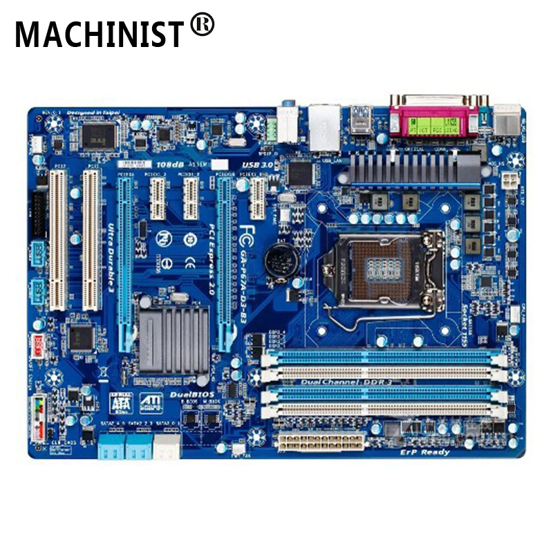 

For Gigabyte GA-P67A-D3-B3 Desktop motherboard MB Intel P67 LGA 1155 ATX DDR3 SATA3.0 100% fully Tested Free shipping