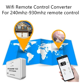 

Universal WIFI remote control converter 330 868MHz Android IOS RF WIFI remote control Wi-Fi to Remote RF Converter 240~930MHz