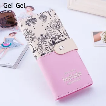 

New Women PU Leather Long Wallet Female Money Bags Graffiti Phone Pocket Ladies High Quality Wallet Card Holder Clutch