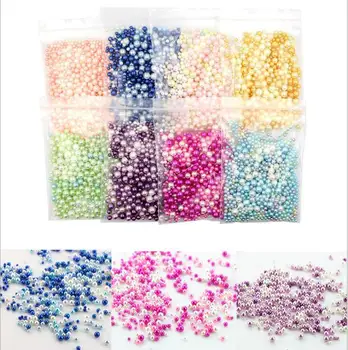 

Popular9g/pack 2.5-5mm Mixed Gradient Pearls Without Holes Resin Accessories Jewelry Fillings Mermaid Beads